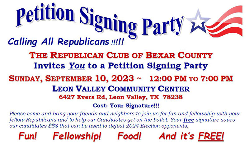 Petition Signing Party on September 10